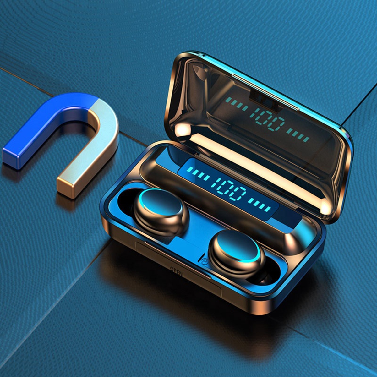 ZS2N_zs2n_06.jpg Casti fara fir TWS Ear Drops F9 cu statie de andocare/incarcare - imagine 1