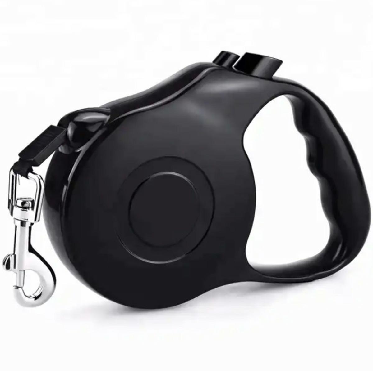 ZW23_zw23_02.jpg Lesa Retractabila Automata cu carabina pentru caini, lungime sfoara 5m, culoare Neagra - imagine 1