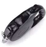 Lesa Retractabila Automata cu carabina pentru caini, lungime sfoara 5m, culoare Neagra - imagine 4