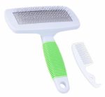 Perie de par alba cu verde pentru animale AVX-ZW3C - imagine 3