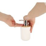 Set Elegant pentru baie format din 6 piese, ABS + lemn, culoare alb/maro - imagine 11