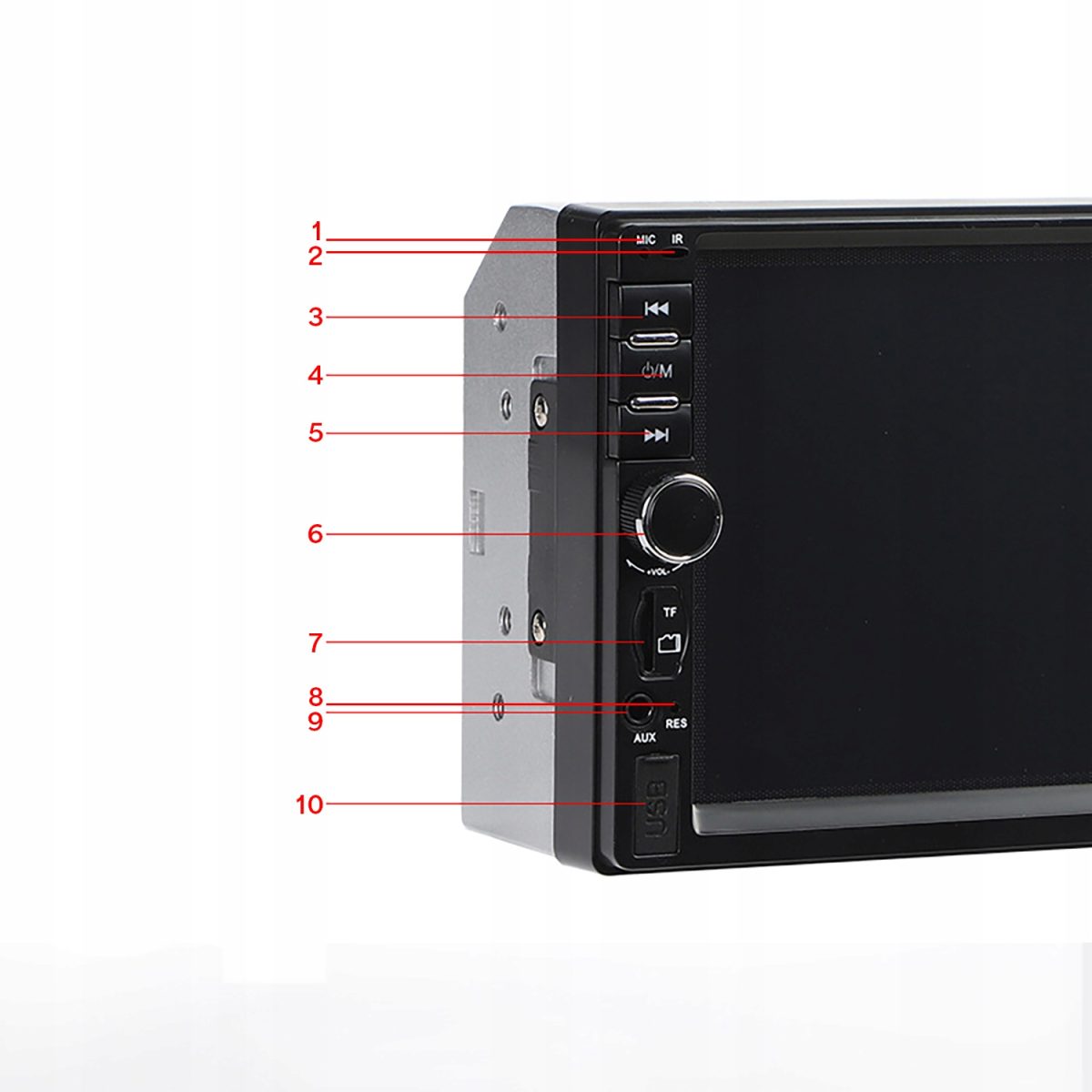 Player Video Auto, dimensiune 2DIN, TouchScreen de 7 inch, 4 x 50W, model WDS-30 cu Bluetooth, Handsfree, Radio, MP3, WMA, MP4, AUX, Card, Telecomanda, Functie Camera Marsarier - imagine 6