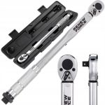 Cheie dinamometrica din otel/crom, 3/8″, reglabila 7-112 Nm, cu blocare