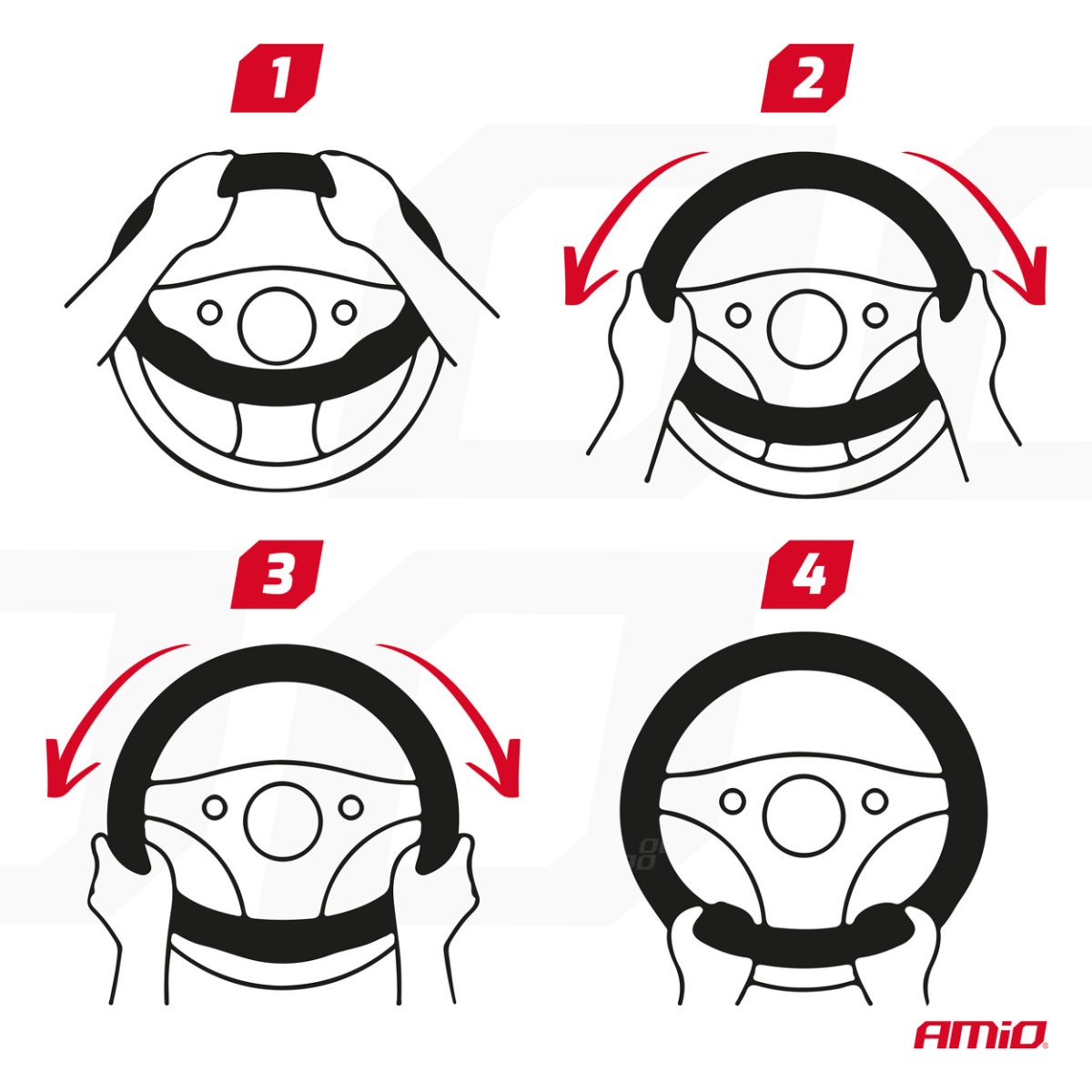 Husa volan auto, model SWC-62, marime M, dimaetru volan 37-39 cm - imagine 5