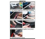 Protectie spoiler, prelungire bara fata/spate din cauciuc, culoare CARBON Negru - imagine 6