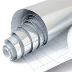 Set 2 bucati folie Crom pentru colantare oglinzi sau alte ornamente 25 x 25cm - imagine 3