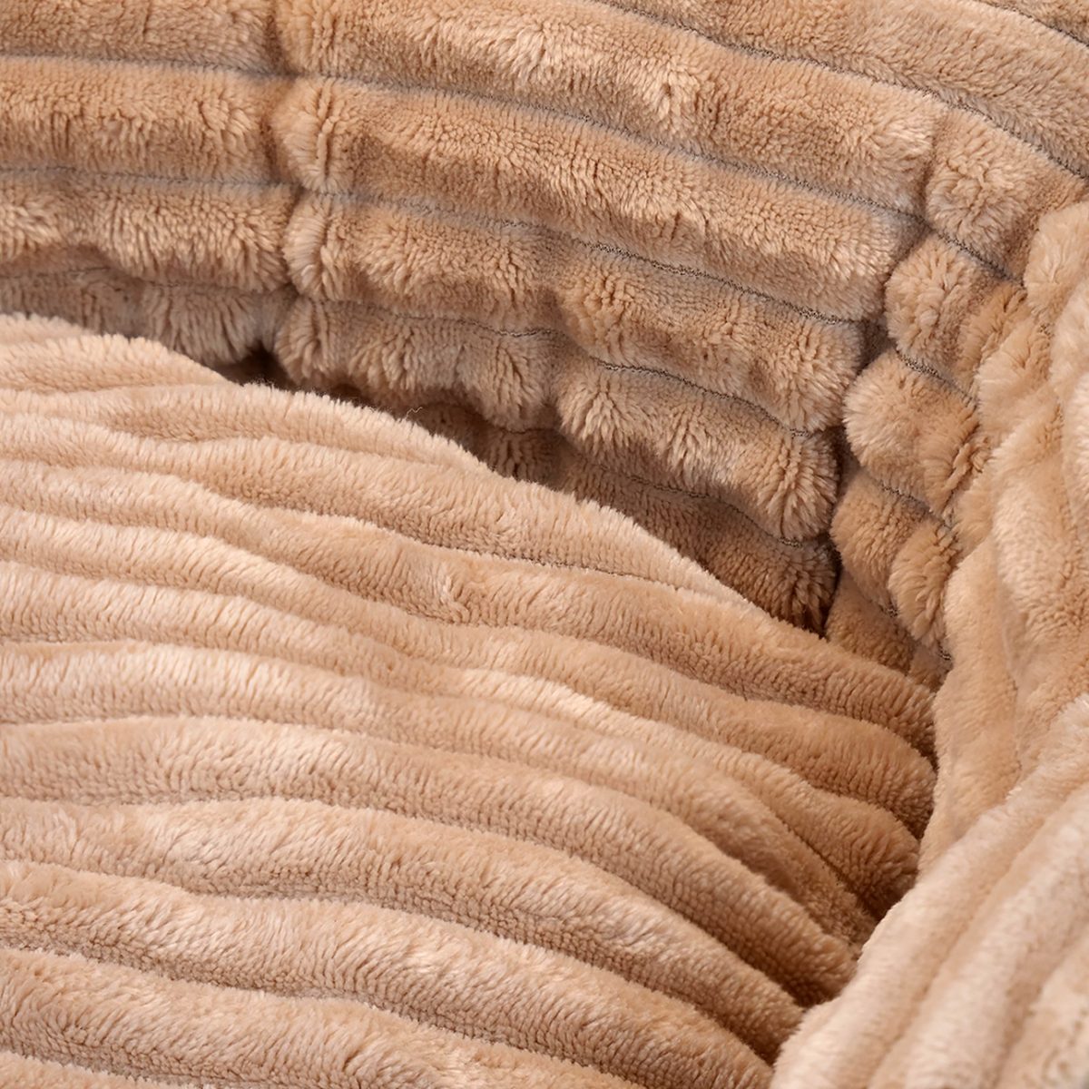 Culcus moale cu perna, pentru caine/pisica, culoare maro-raiat, impermeabil, baza antiderapanta, 50 cm - imagine 3