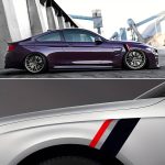 Sticker autoadeziv Tuning, model "Racing Flag", dimensiune 30 x 24 x 17 cm, culoare Negru/Argintiu/Rosu - imagine 2