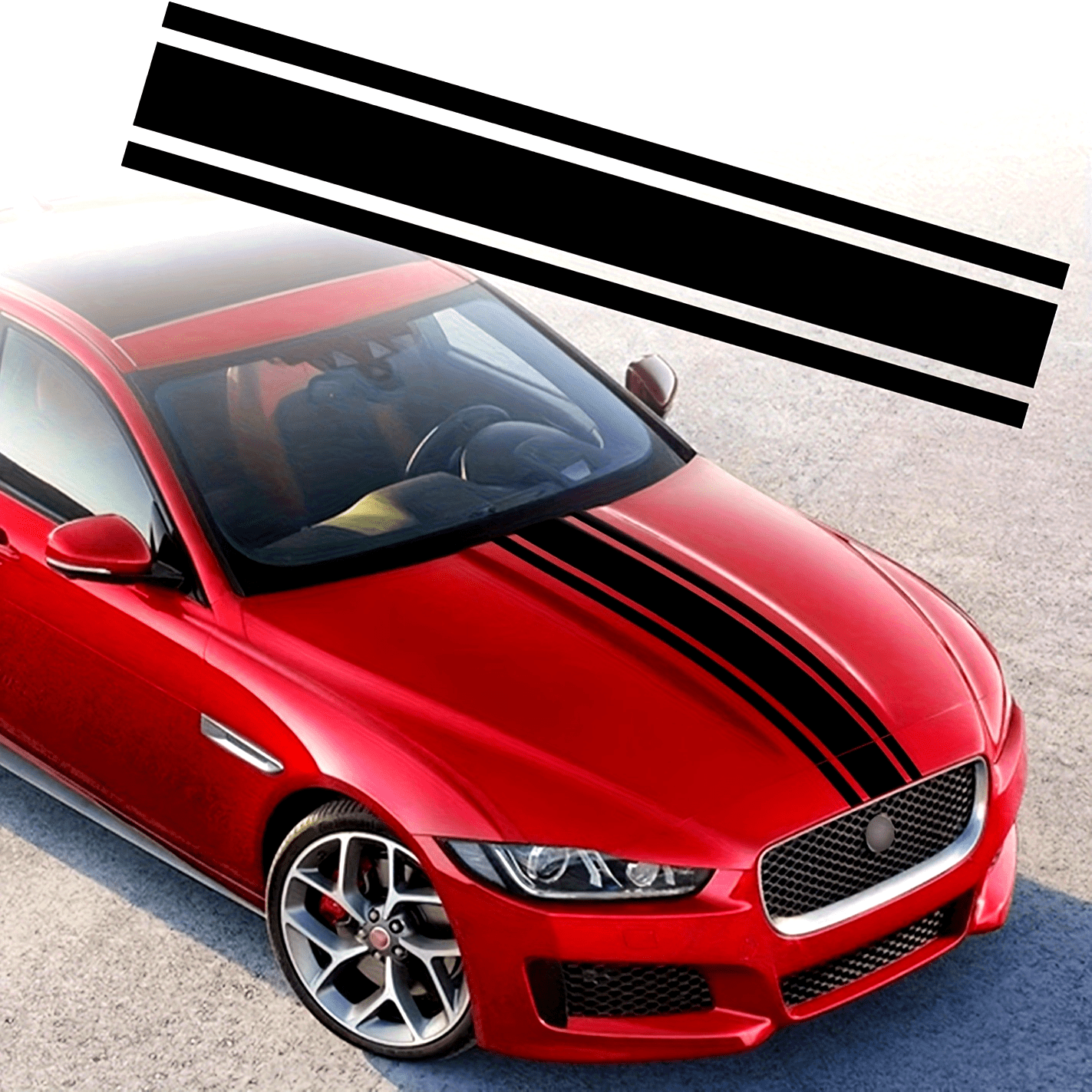 e597e06b689f7262cee6189ed5e80a0f_jec5iGZdEV7Mi.png Sticker autoadeziv Tuning, model "Triple Stripes", dimensiune 125 x 22 cm, culoare Neagra - imagine 1