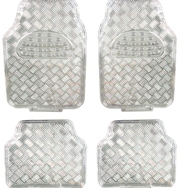 Covorase Auto Universale, model Diamond, culoare Crom Argintiu