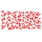 Set 2 stickere autoadezive Tuning in doua culori, model "Paint Stains", dimensiune 97 x 47 cm, culoare Negru + Rosu - imagine 4