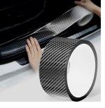 Rola ornament bandouri sau praguri autoadeziv din autocolant Carbon 5D, dimensiune 148 x 4 cm, culoare Gri Antracit - imagine 2