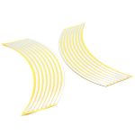 Set 16 inele din autocolant pentru jante culoare Alb Lucios - imagine 2