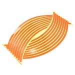 Set 16 inele din autocolant pentru jante culoare Orange Lucios - imagine 2