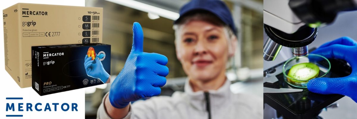 Set 50 manusi de nitril, foarte rezistente, marime L, culoare albastra - imagine 5