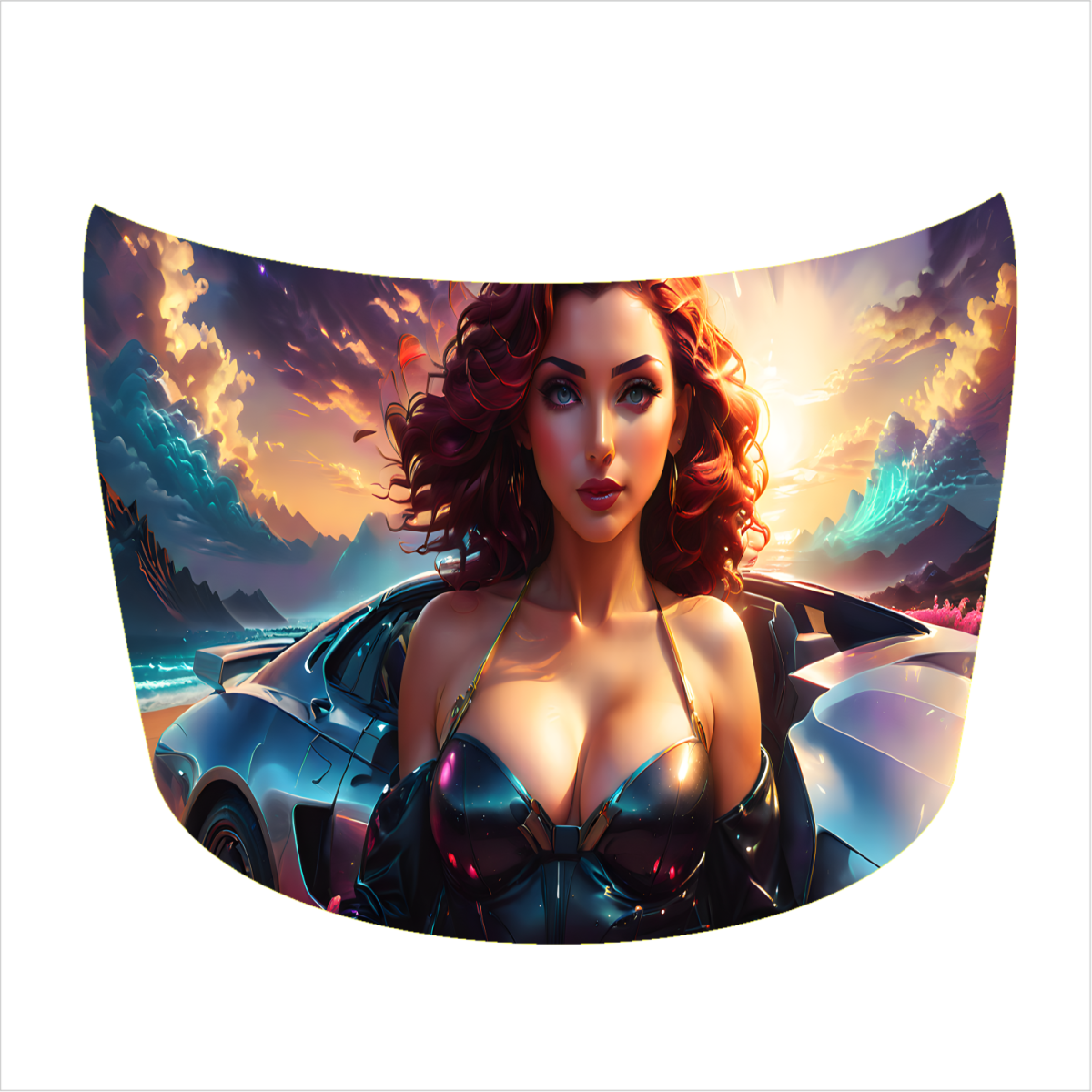 Folie Capota Auto "Hood Art" rezistenta la exterior, marime S (150 x 110cm) - Cod: AVX-CAPOTA-012S - imagine 3