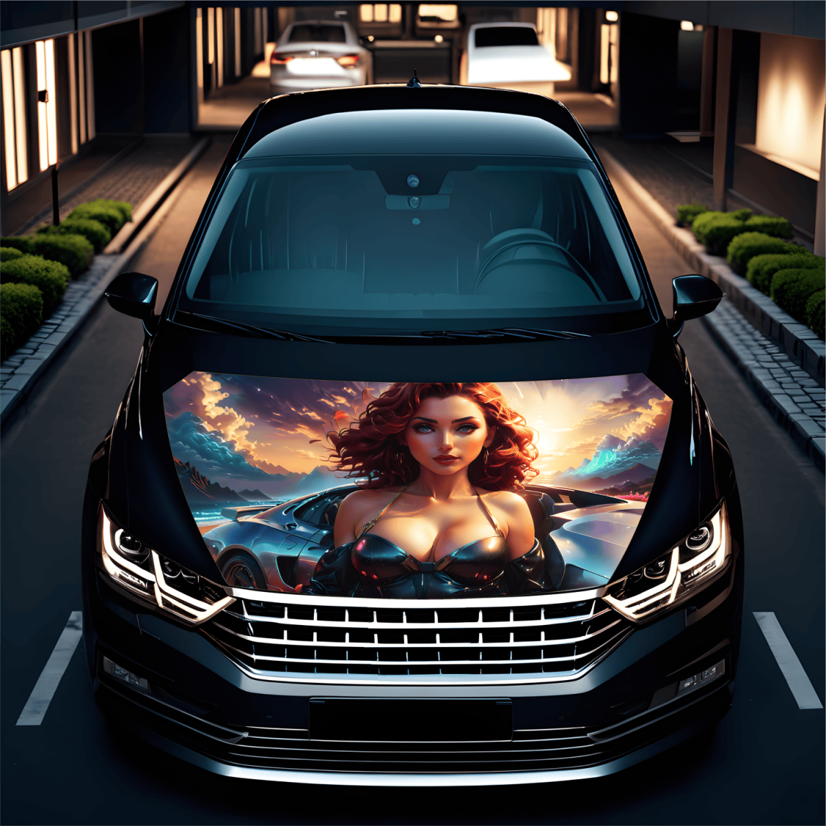 Folie Capota Auto "Hood Art" rezistenta la exterior, marime L (180 x 130cm) - Cod: AVX-CAPOTA-012L - imagine 2