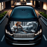 Folie Capota Auto "Hood Art" rezistenta la exterior, marime M (165 x 120cm) - Cod: AVX-CAPOTA-014M - imagine 2