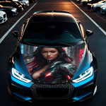 Folie Capota Auto "Hood Art" rezistenta la exterior, marime S (150 x 110cm) - Cod: AVX-CAPOTA-001S