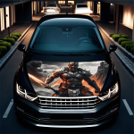 Folie Capota Auto "Hood Art" rezistenta la exterior, marime L (180 x 130cm) - Cod: AVX-CAPOTA-007L - imagine 2