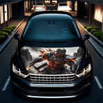 Folie Capota Auto "Hood Art" rezistenta la exterior, marime L (180 x 130cm) - Cod: AVX-CAPOTA-008L - imagine 2