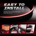 Eleron auto cu lampa stop frana suplimentara pentru autoturisme, 12V, 120cm, Negru - imagine 8