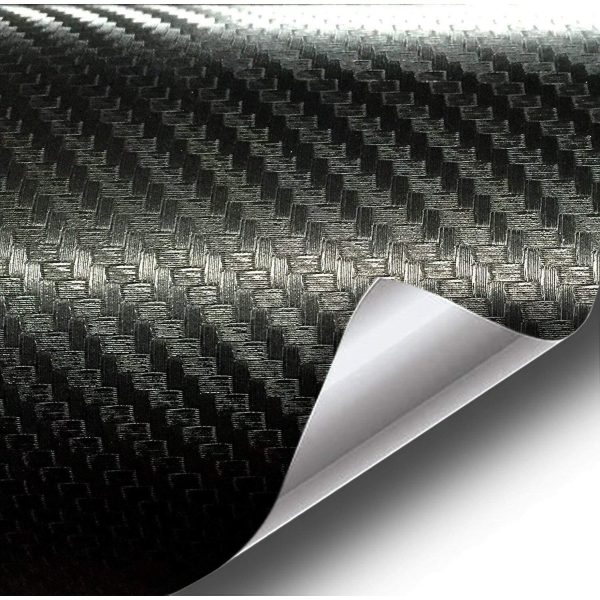 Folie colantare auto Carbon 3D Negru, 3m x 1,27m