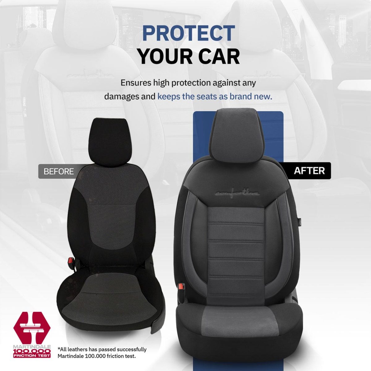 Set huse scaun auto PREMIUM, Universale, nefractionate, OTOM COMFORTLINE 209 - imagine 7