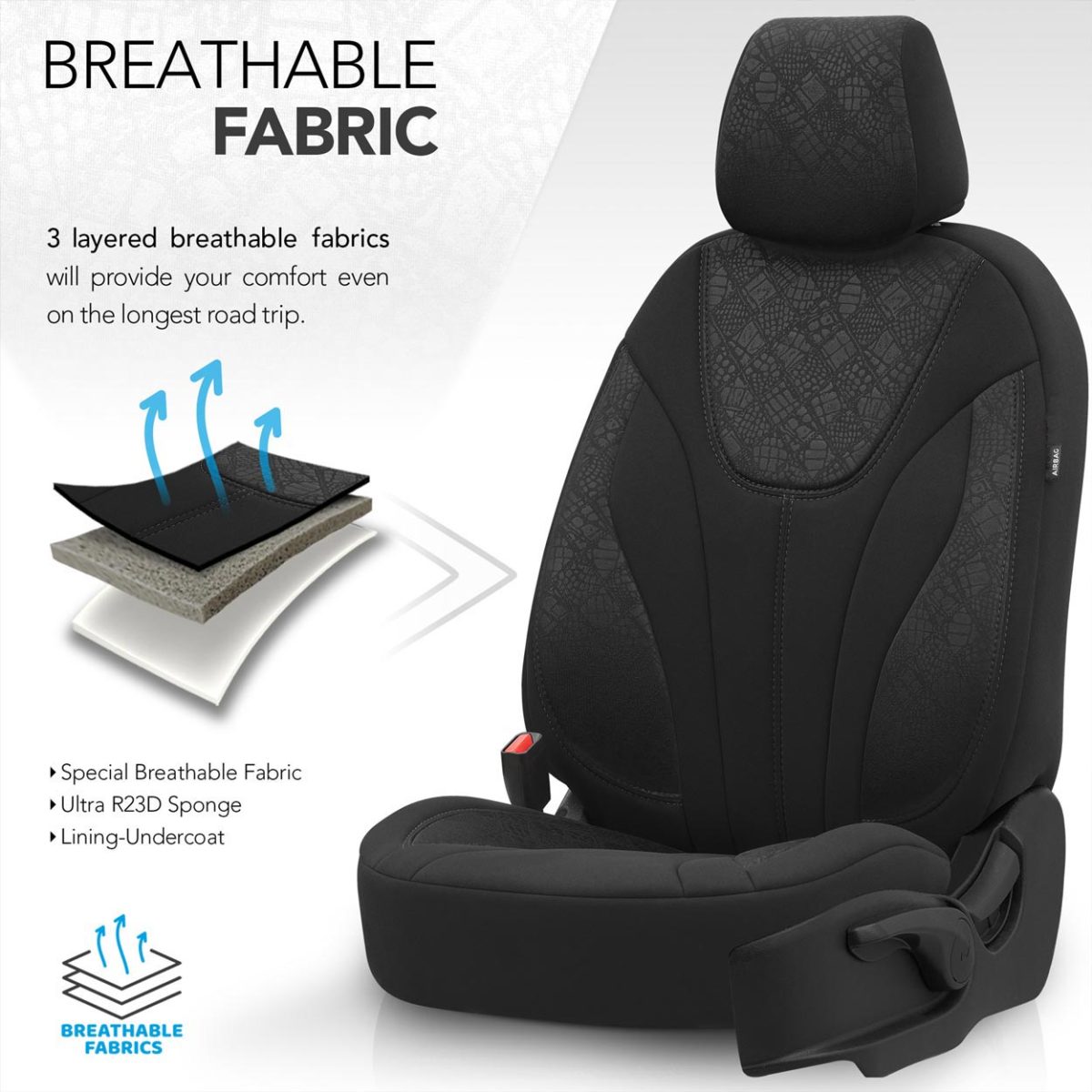 Set huse scaun auto PREMIUM, Universale, nefractionate, OTOM RUBY DESIGN 1201 - imagine 4