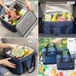 Geanta termoizolanta pentru picnic sau plaja, capacitate 16l, culoare Albastra - imagine 6