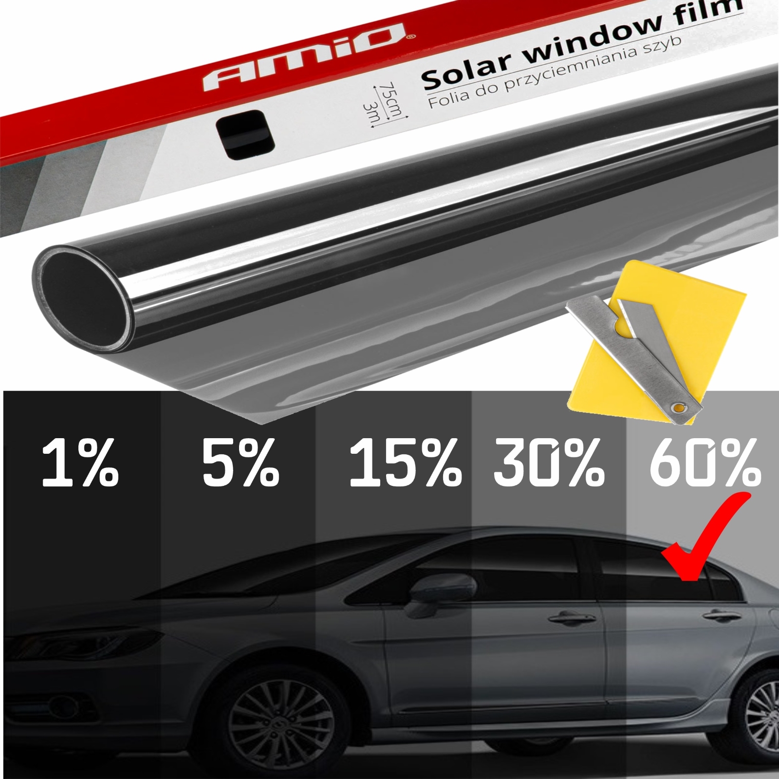 saizecisuta.jpg Folie fumurie pentru geamuri Light Black 0.5 x 3m (60%) - imagine 1