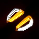 Set 2 lampi Semnalizare Moto cu LED, cu 2 functii, pozitie si semnalizare, 12V - imagine 2