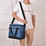 Geanta termoizolanta pentru picnic sau plaja, capacitate 16l, culoare Albastra - imagine 4