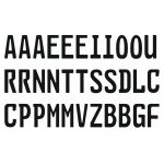 Placuta de inmatriculare "CUSTOM TEXT", dimensiune 52 x 11 cm, culoare alba, material PVC, 33 de caractere incluse - imagine 3