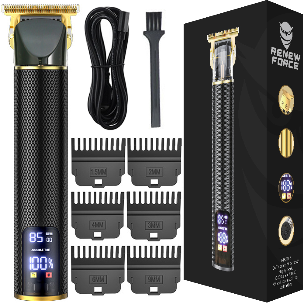 00profil-1-1.jpg Aparat de tuns barba cu acumulator, trimmer pentru barba sau par cu accesorii incluse, model AVX-WT-YYT-36-1 - imagine 1