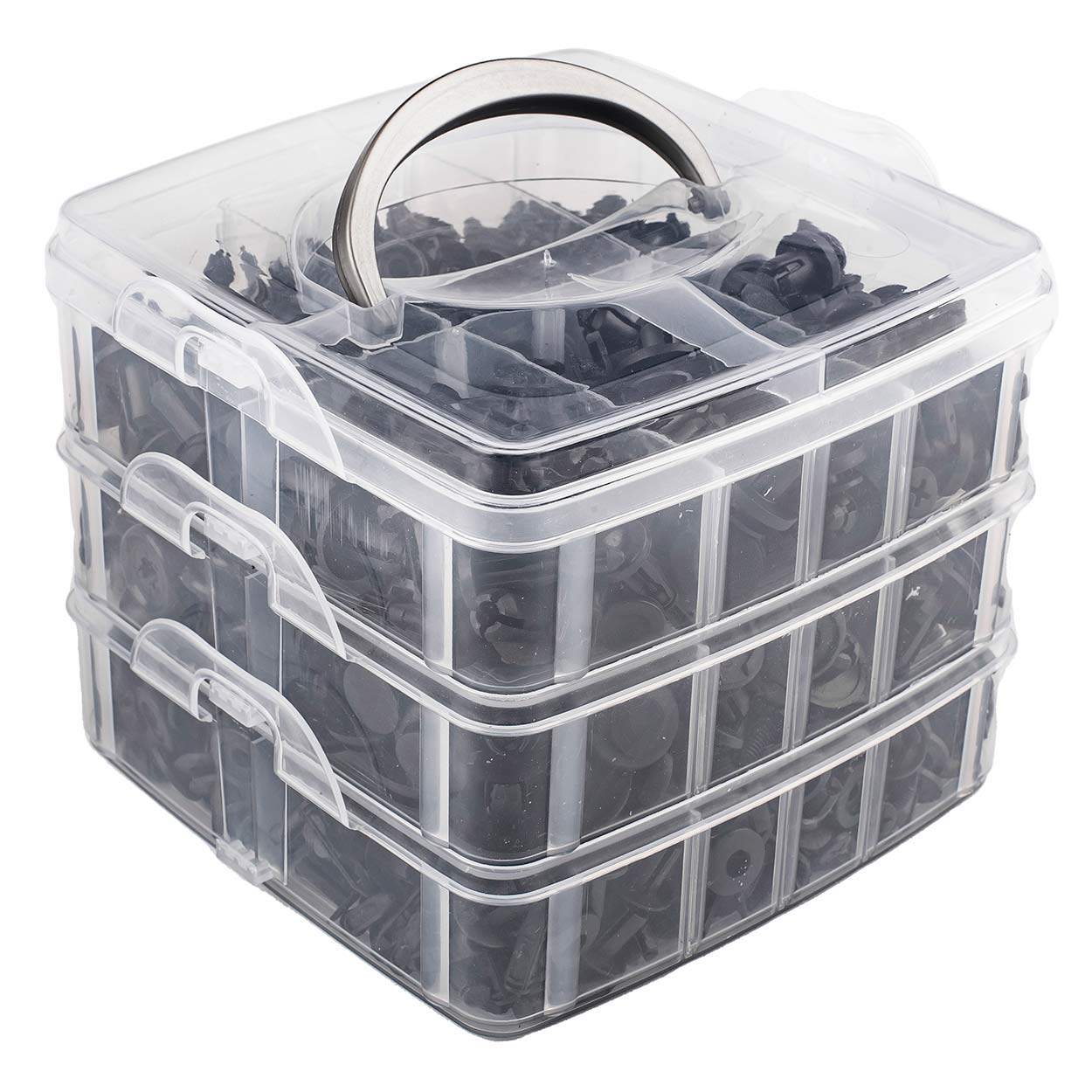 02831_01.jpg Set cleme - clipsuri reconditionare auto, 620 piese, diferite modele - imagine 1