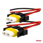 Set 2 mufe ceramice drepte, soclu HB4, 9006, rezistente termic - imagine 2