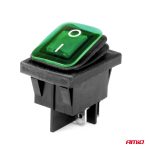 Intrerupator On/Off, 12/24V, dreptunghiular, waterproof, iluminat culoare Verde, destinatie auto, utilitare, Off-Road, ATV, SSV, QUAD - imagine 2