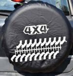 Husa roata de rezerva din "imitatie piele" neagra, pentru autovehicule de teren, marime 16" - imagine 2