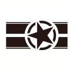 Sticker autoadeziv pentru vehicule Off Road, model "Army Star", dimensiune 90 x 43 cm, culoare Neagra - imagine 2