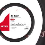 Husa volan negru + carbon maro SWC-19-M (37-39cm)