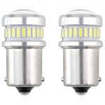 Set becuri auto cu LED CANBUS compatibil P21 R5W/R10W 30 SMD Alb 12V/24V, destinat competitiilor auto sau off-road