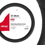 Husa volan negru + carbon SWC-17-M (37-39cm)