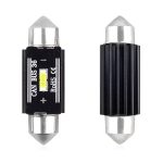 Set becuri auto cu LED CANBUS sofit compatibil C5W 1 SMD 36mm Alb 12/24V, destinat competitiilor auto sau off-road