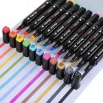 Set 120 Markere Profesionale pentru pasionatii de desen, cu cap dublu gros - subtire, cu geanta de depozitare, model AVX-WT-MDS-120 - imagine 8