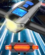 Vitezometru Digital cu lampa Fata + Spate + Claxon cu 6 sunete, waterproof, pentru bicicleta, model AVX-WT-CBL-1X - imagine 2