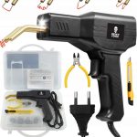 Pistol Profesional pentru lipit/sudat plastic, kit pentru repararea fisurilor din plastic, polipropilena, 400 capse de intarire, putere 50W, culoare Negru, Cod: AVX-WT-WG-X80