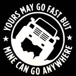 Sticker autoadeziv pentru vehicule Off Road, model "You Can Go Fast", dimensiune 30 x 30 cm, culoare Alba - imagine 2