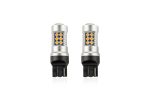 Set becuri auto cu LED CANBUS compatibil W21W T20 24 SMD 6.2W Orange 12/24V, destinat competitiilor auto sau off-road - imagine 3