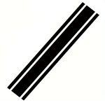 Sticker autoadeziv Tuning, model "Triple Stripes", dimensiune 125 x 22 cm, culoare Alba - imagine 2